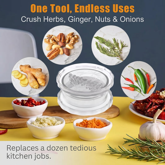 🎁Hot Sale Promotion 49% OFF🔥Manual Garlic Twister & Masher, Multi-Functional Mincer & Grinder for Garlic-8YF7