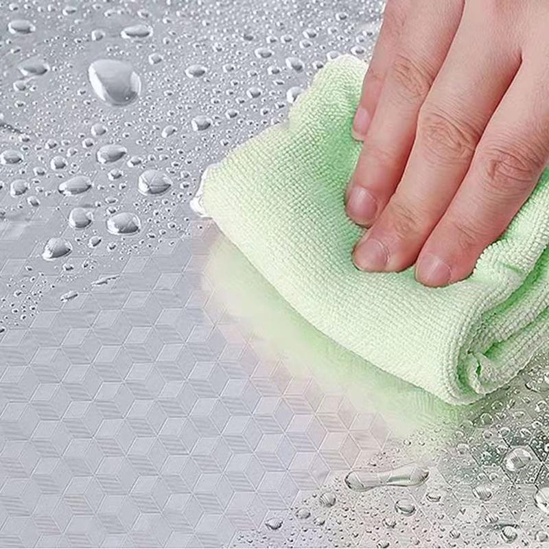 Self-Adhesive Removable Aluminum Foil Sticker, Oil Proof Heat Resistant, Easy Clean-8CR5