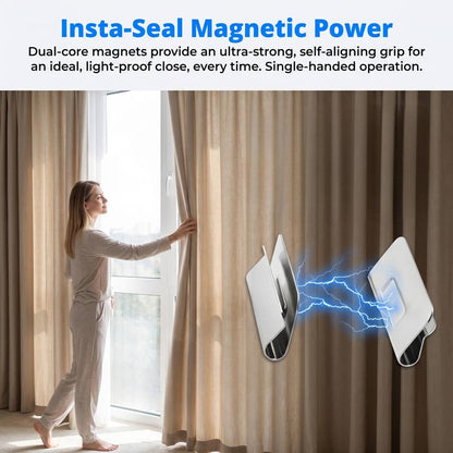🔥 HOT SALE 50% OFF 🧲 Magnetic Curtain Clips – Strong Double-Sided Light Blocking Clips (10 Pairs)-8YF7