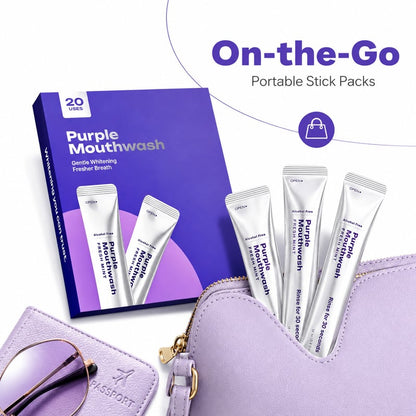 🦷Purple Mouthwash / Color Correcting Mouthwash StickWhiter Teeth in 30 Seconds. No Pain. Just Science-8CR5