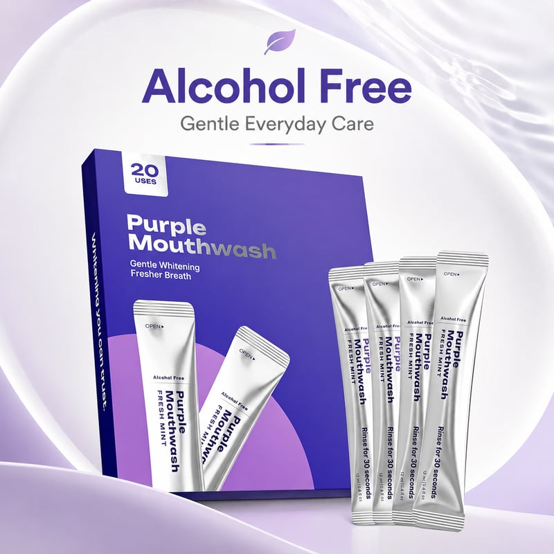 🦷Purple Mouthwash / Color Correcting Mouthwash StickWhiter Teeth in 30 Seconds. No Pain. Just Science-8CR5