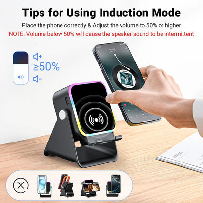 🔊✨ 5-in-1 Wireless Speaker Phone Stand with Power Bank 🥇 – Amplified Sound, Hands-Free Viewing & Portable Charging-8CR5