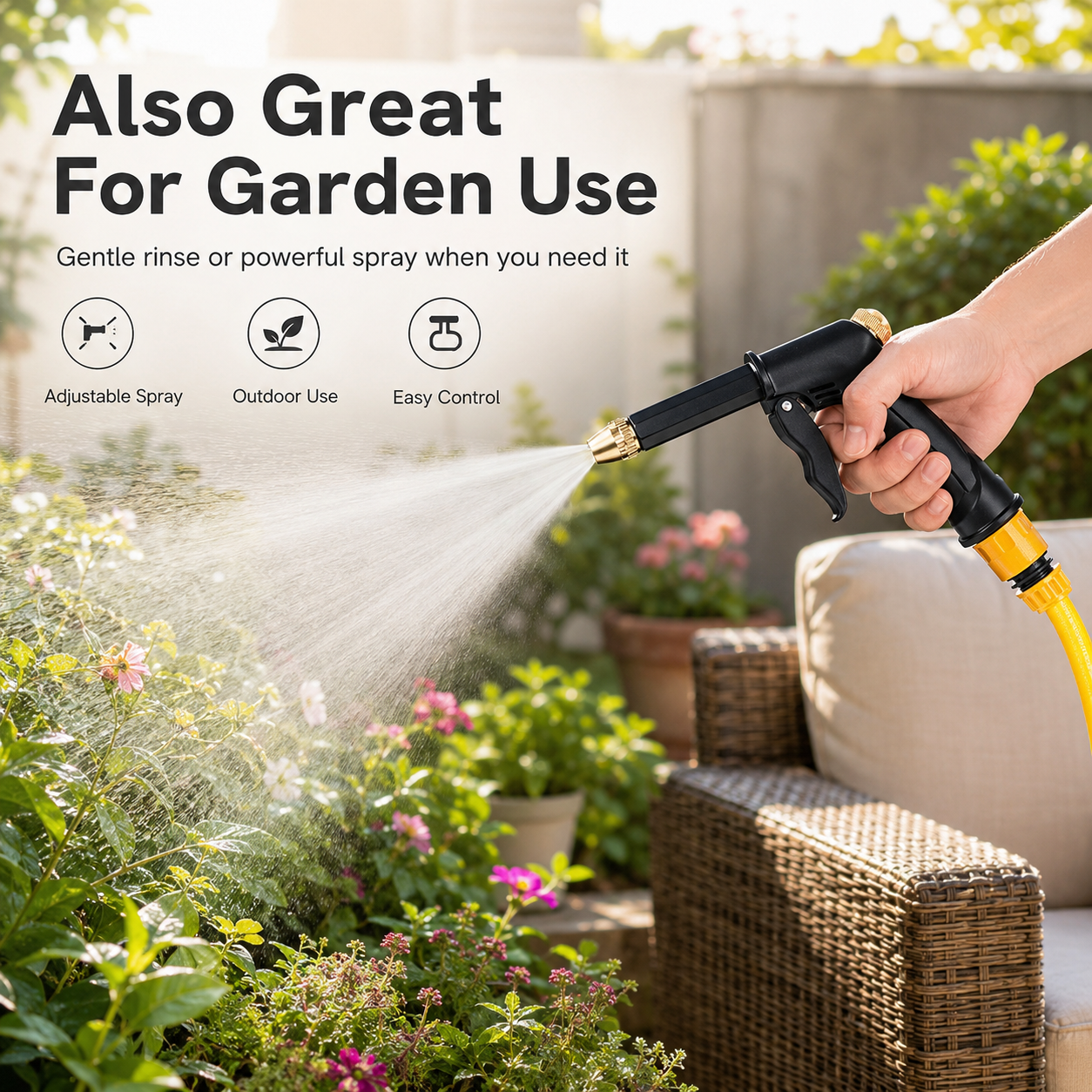 【⭐Newly Upgraded|30k+ sold🥇】Portable High Pressure Water Sprayer, Adjustable Garden Hose Nozzle Sprayer, Car Washing & Maintenance Tool, Pet Cleaning Tool -8SA8