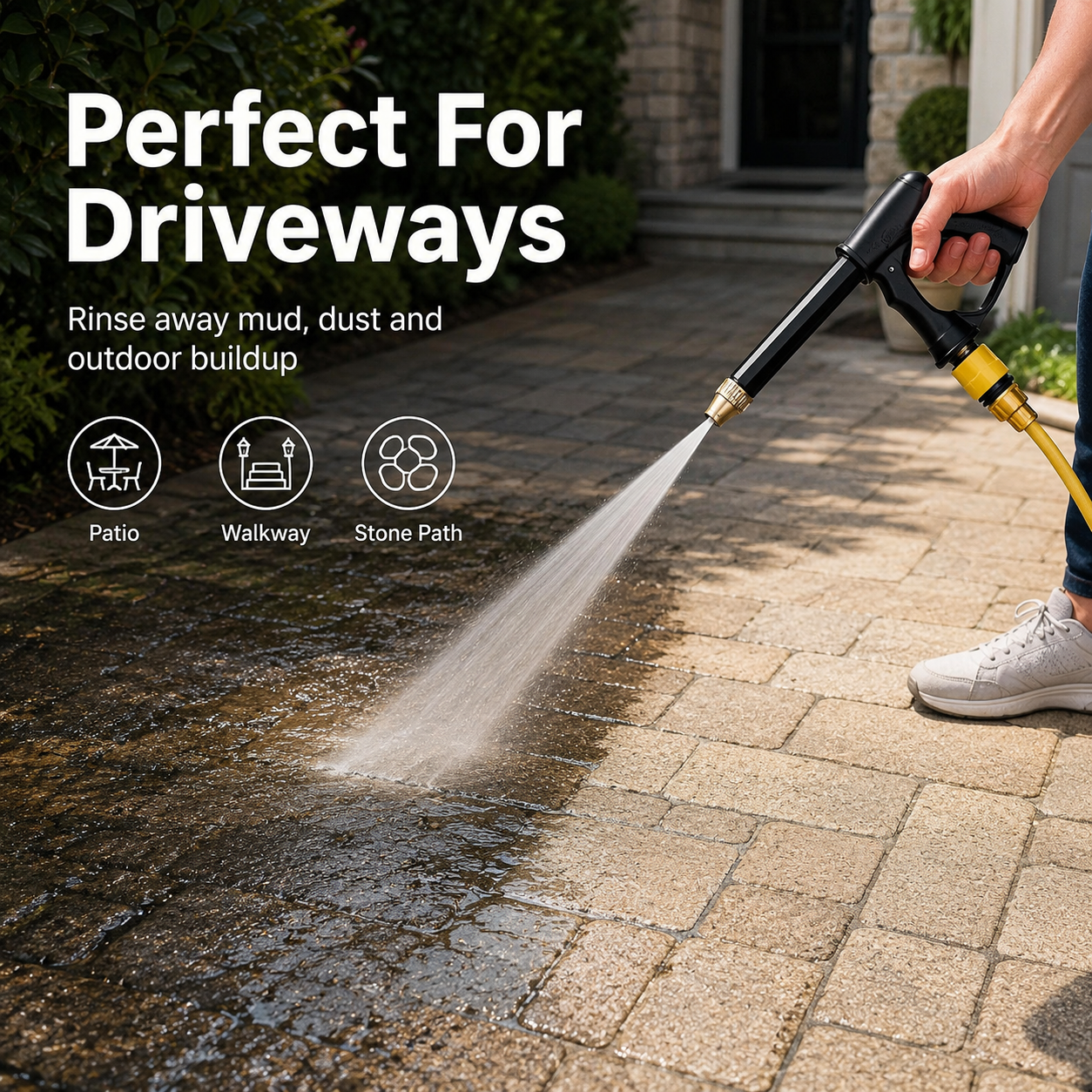 【⭐Newly Upgraded|30k+ sold🥇】Portable High Pressure Water Sprayer, Adjustable Garden Hose Nozzle Sprayer, Car Washing & Maintenance Tool, Pet Cleaning Tool -8SA8