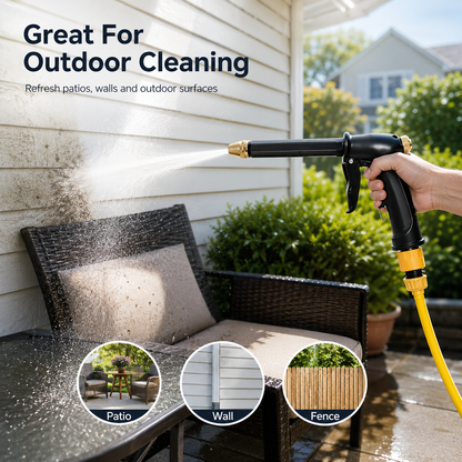 【⭐Newly Upgraded|30k+ sold🥇】Portable High Pressure Water Sprayer, Adjustable Garden Hose Nozzle Sprayer, Car Washing & Maintenance Tool, Pet Cleaning Tool -8SA8