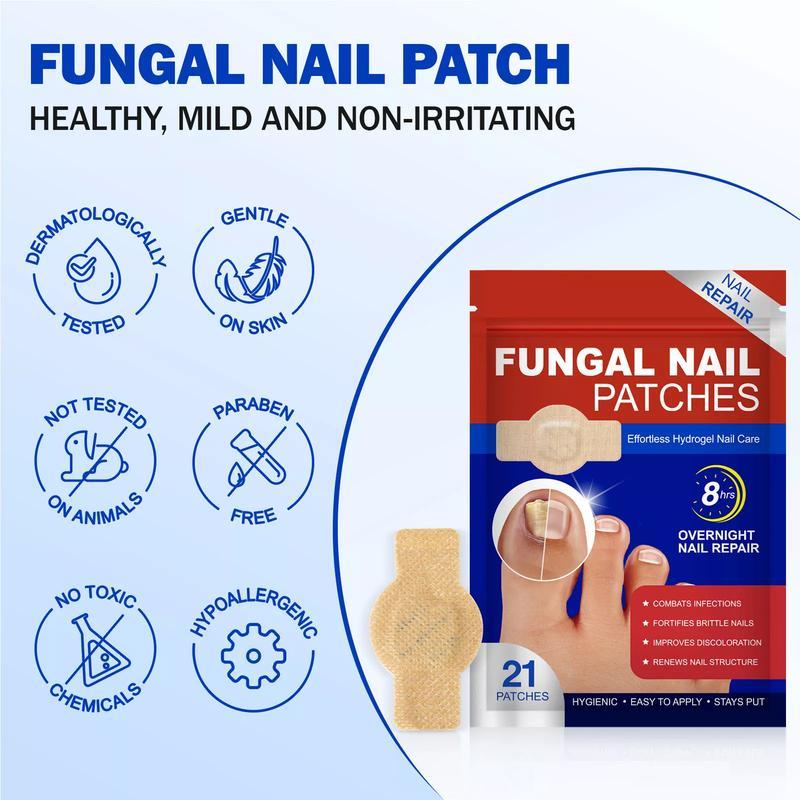 ✨LIMITED TIME 50% DISCOUNT✨ 21pcs Fungal Nail Care Patches Overnight Toenail Fungus Repair Strips for Damaged Discolored Nails-8YF7