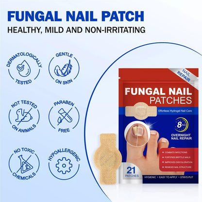 ✨LIMITED TIME 50% DISCOUNT✨ 21pcs Fungal Nail Care Patches Overnight Toenail Fungus Repair Strips for Damaged Discolored Nails-8YF7