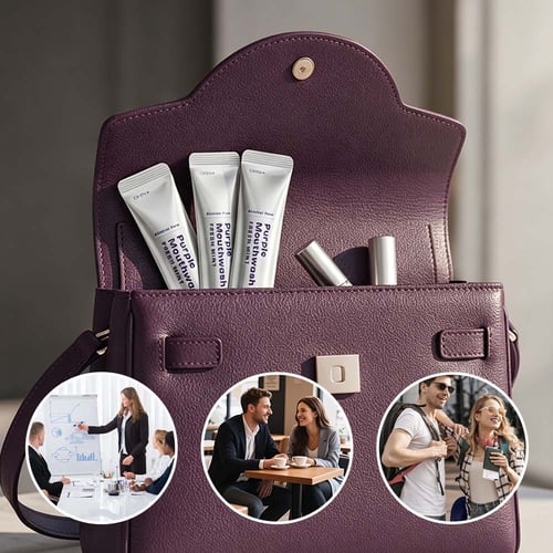 ✨ LIMITED TIME 50% OFF 😁Purple Whitening Mouthwash Sachets – Fresh Breath & Brighter Smile in Just 30 Seconds-8YF7