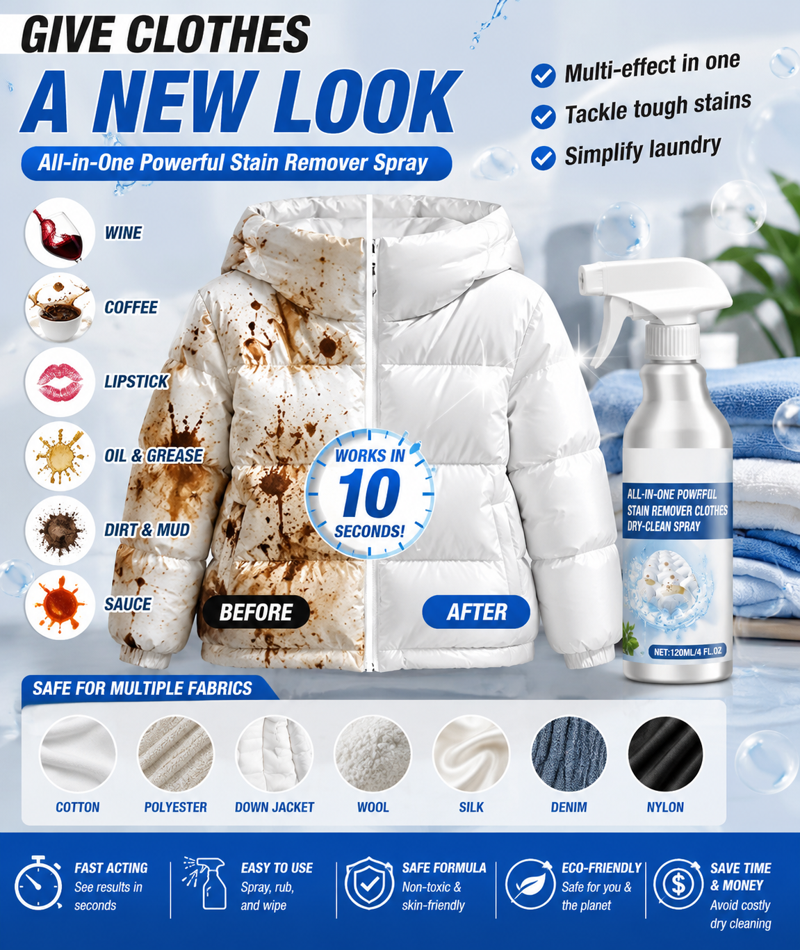 🔥 Trending Now📈All-in-One Stain Remover Dry-Clean Spray Instantly Removes Tough Stains, Grease & Dark Spots-8SA8