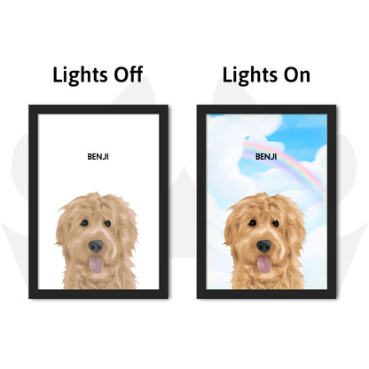 💡Turn Your Pet Into a Beautiful Personalized Night Light.⚡A custom LED pet portrait lamp designed from your favorite photo to celebrate the love, comfort, and joy your pet brings every day.-8SA8