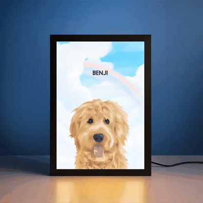 💡Turn Your Pet Into a Beautiful Personalized Night Light.⚡A custom LED pet portrait lamp designed from your favorite photo to celebrate the love, comfort, and joy your pet brings every day.-8SA8
