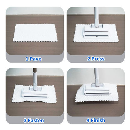 🧹Disposable Dust Mop,💦 Hands-Free Wet Dry Floor Cleaning Mop, Non-Woven Cleaning Pads For Home Hardwood Floors, Tile Floors-8SA8