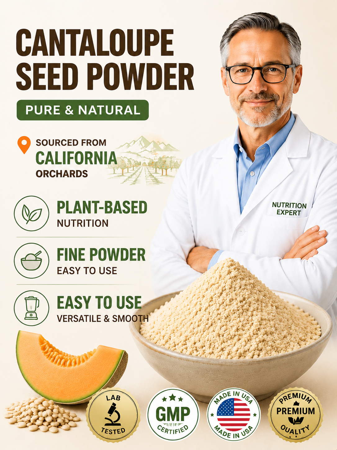 🍈 Premium Seed Powder Blend | Smooth Taste, Easy Nutrition-Ray