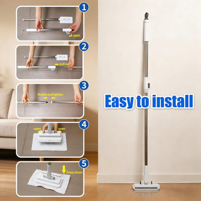 🧹Disposable Dust Mop,💦 Hands-Free Wet Dry Floor Cleaning Mop, Non-Woven Cleaning Pads For Home Hardwood Floors, Tile Floors-8SA8
