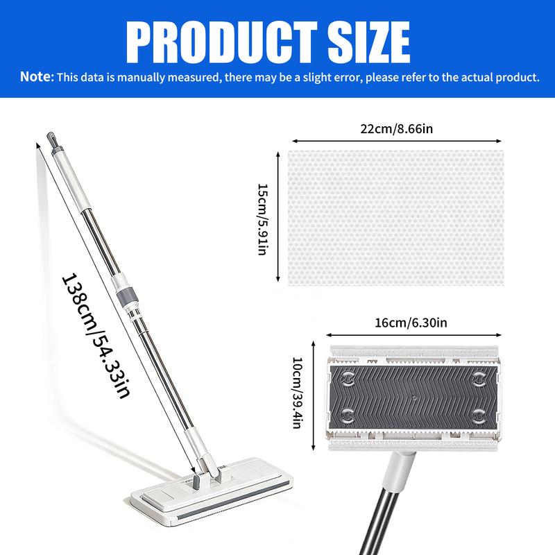 🧹Disposable Dust Mop,💦 Hands-Free Wet Dry Floor Cleaning Mop, Non-Woven Cleaning Pads For Home Hardwood Floors, Tile Floors-8SA8