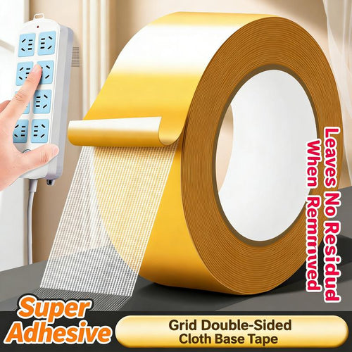 ✨Mesh Magic Double Sided Tape🥳|Zero Wall Damage Washable Reusable Heavy Duty Tape, 120°F Heat Resistant 100% Waterproof No Drill Adhesive Strips Replace Foam Tape & Nails❌🔨-8HJ9