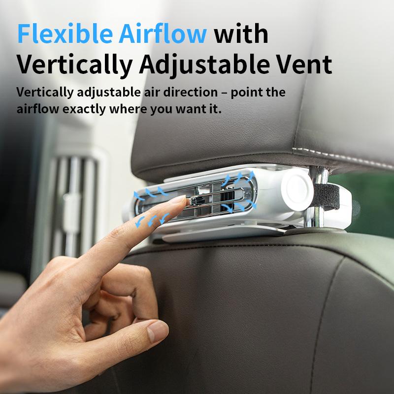 🌀💨Car Seat Velcro Fan: 3 Adjustable Speeds, USB Charging, Suitable For Cars, Golf Carts, And Travel RVs-8SA8