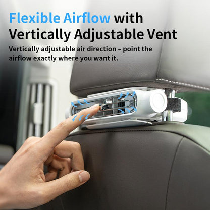🌀💨Car Seat Velcro Fan: 3 Adjustable Speeds, USB Charging, Suitable For Cars, Golf Carts, And Travel RVs-8SA8