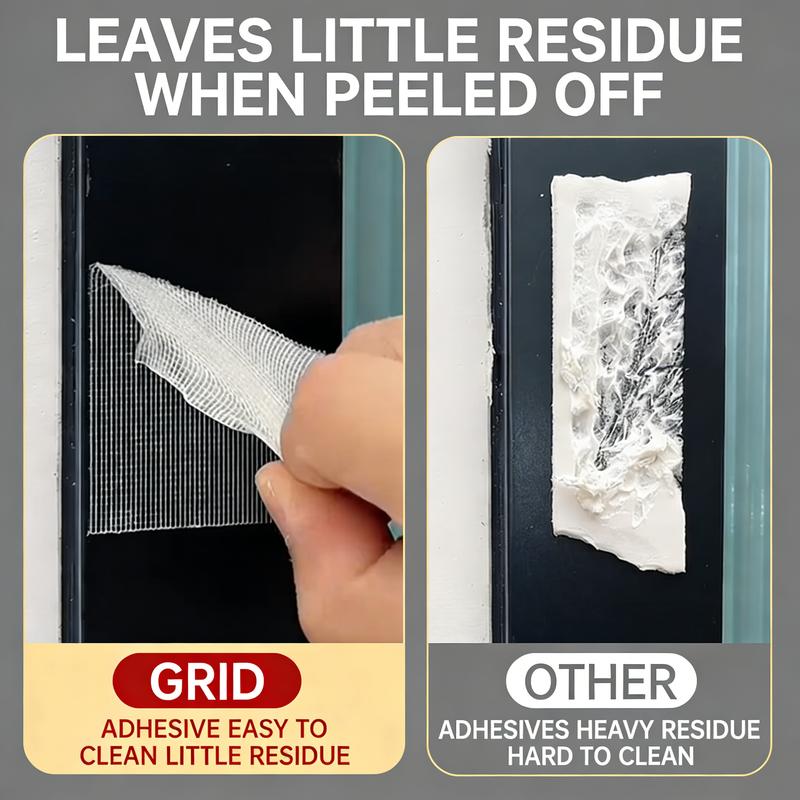 ✨Mesh Magic Double Sided Tape🥳|Zero Wall Damage Washable Reusable Heavy Duty Tape, 120°F Heat Resistant 100% Waterproof No Drill Adhesive Strips Replace Foam Tape & Nails❌🔨-8HJ9