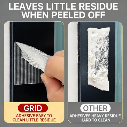 ✨Mesh Magic Double Sided Tape🥳|Zero Wall Damage Washable Reusable Heavy Duty Tape, 120°F Heat Resistant 100% Waterproof No Drill Adhesive Strips Replace Foam Tape & Nails❌🔨-8HJ9
