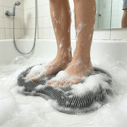 🔥Last Day 50% OFF🔥Suction Cup Fixed Shower Foot & Back Scrubber Pad🦶💦|No Bend ❌🦵Massage Dead Skin Remover for Bathroom Shower🛀-8HJ9