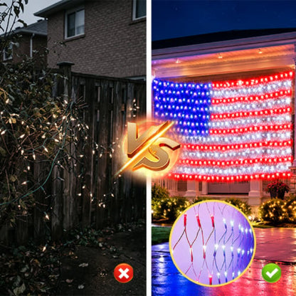 🔥LIMITED 50% OFF Today | 420 LED Flag String Lights – Turn Any Porch Or Party Space Into A Glowing Celebration Spot-8YF7