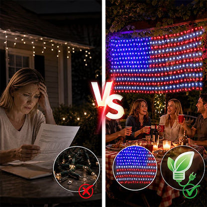 🔥LIMITED 50% OFF Today | 420 LED Flag String Lights – Turn Any Porch Or Party Space Into A Glowing Celebration Spot-8YF7