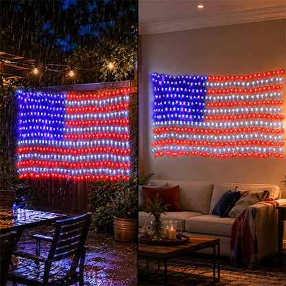 🔥LIMITED 50% OFF Today | 420 LED Flag String Lights – Turn Any Porch Or Party Space Into A Glowing Celebration Spot-8YF7